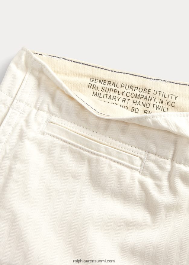 Ralph Lauren miehet kalanruototoimikas kenttähousut 0Z24ZR1691 valkoinen