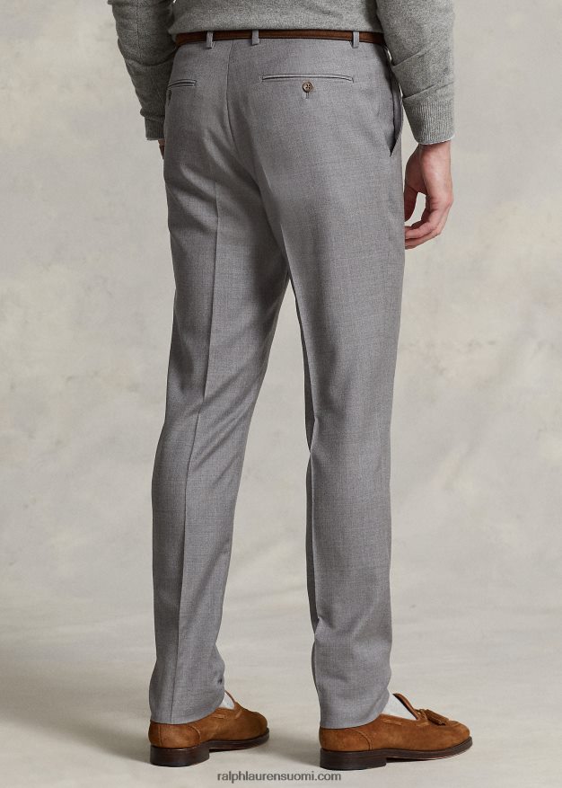 Ralph Lauren miehet kapeat villaiset twill-housut 0Z24ZR734 kanervanharmaa