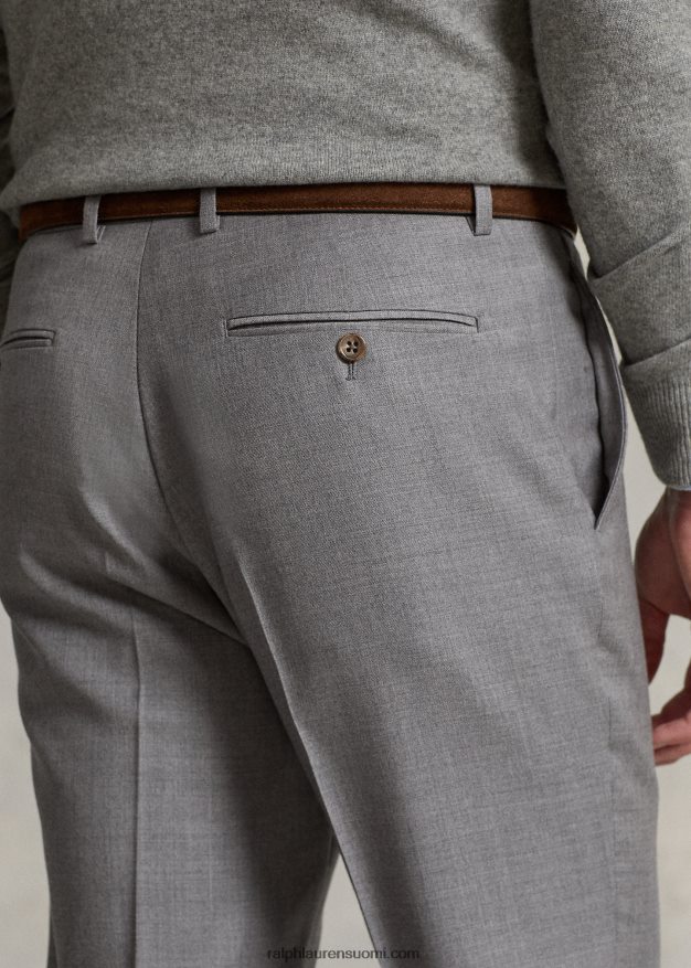 Ralph Lauren miehet kapeat villaiset twill-housut 0Z24ZR734 kanervanharmaa