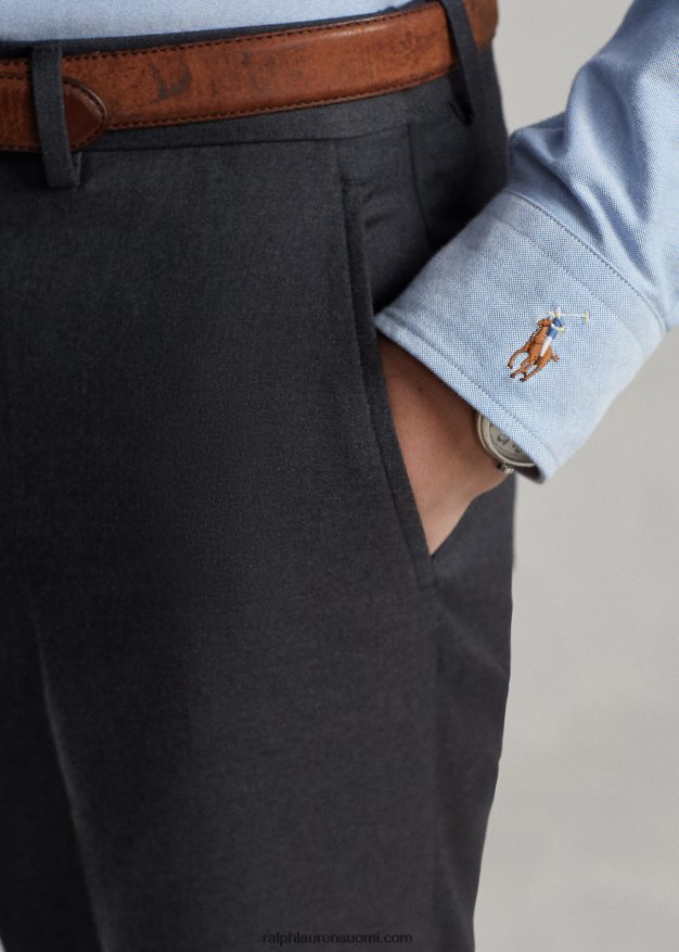Ralph Lauren miehet kapeat villaiset twill-housut 0Z24ZR735 keskiharmaa