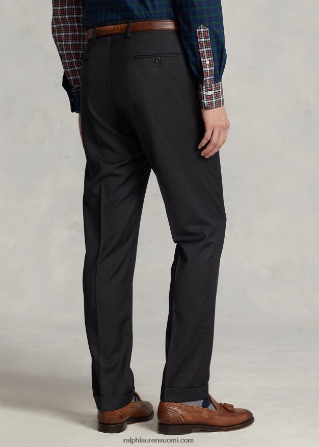 Ralph Lauren miehet kapeat villaiset twill-housut 0Z24ZR736 puuhiili