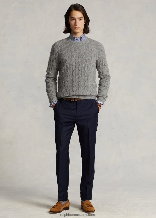 Ralph Lauren miehet kapeat villaiset twill-housut 0Z24ZR737 klassinen laivasto