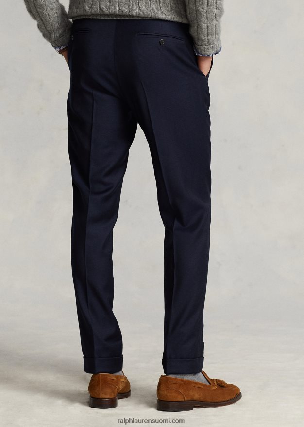 Ralph Lauren miehet kapeat villaiset twill-housut 0Z24ZR737 klassinen laivasto