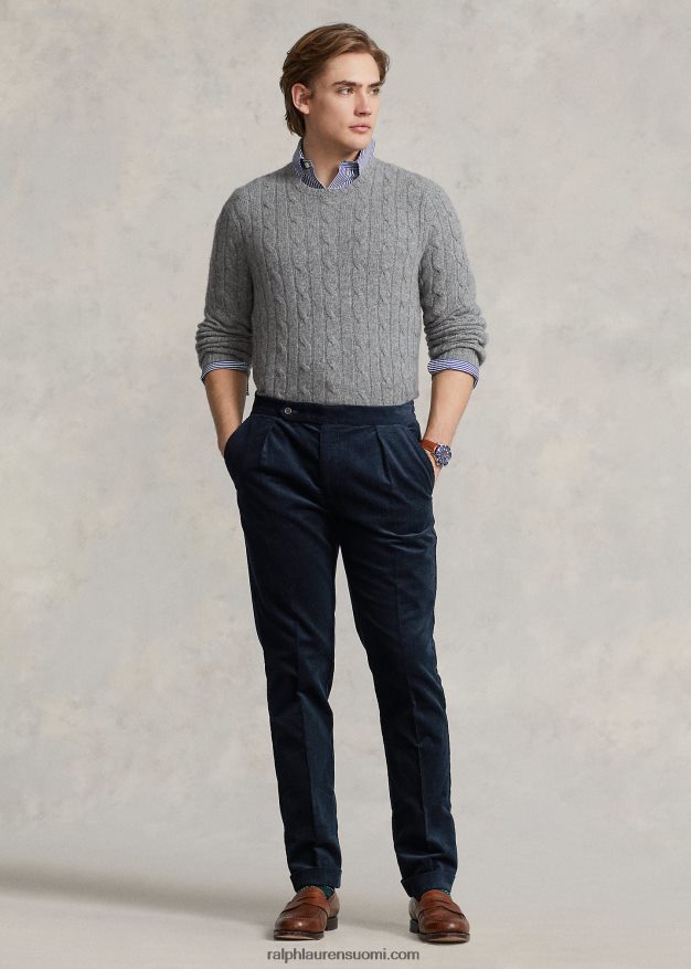 Ralph Lauren miehet laskostetut vakosamettihousut 0Z24ZR8578 metsästäjä/laivasto