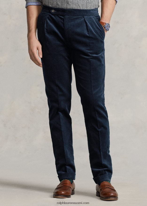 Ralph Lauren miehet laskostetut vakosamettihousut 0Z24ZR8578 metsästäjä/laivasto