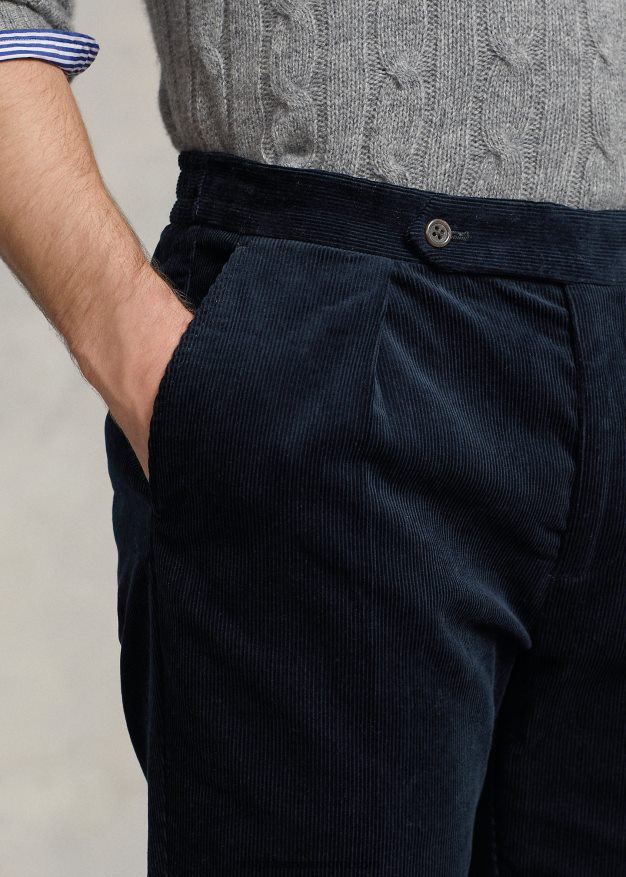 Ralph Lauren miehet laskostetut vakosamettihousut 0Z24ZR8578 metsästäjä/laivasto