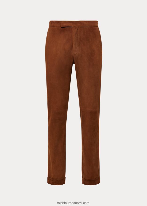 Ralph Lauren miehet mokkanahkapukuhousut 0Z24ZR1246 uusi vaaleanruskea