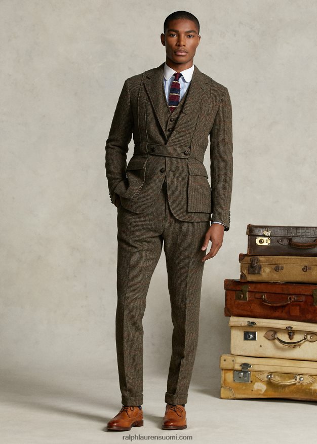 Ralph Lauren miehet morehouse-malliston pukuhousut 0Z24ZR1287 ruskea