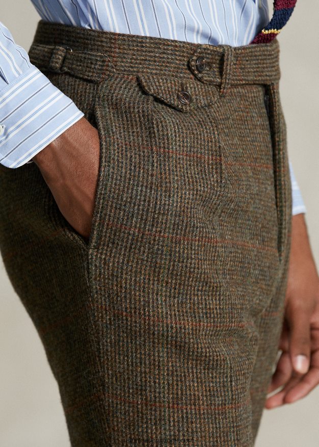 Ralph Lauren miehet morehouse-malliston pukuhousut 0Z24ZR1287 ruskea