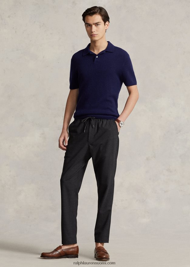 Ralph Lauren miehet neale prepster klassinen kapeneva istuvuus housut 0Z24ZR857 hiili pindot