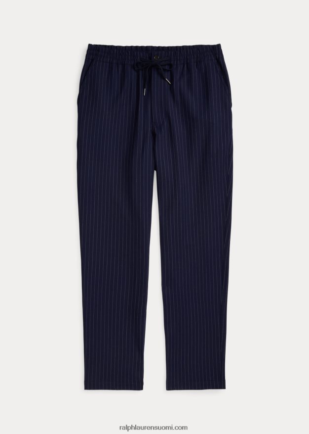 Ralph Lauren miehet neale prepster klassinen kapeneva istuvuus housut 0Z24ZR859 laivasto neularaita