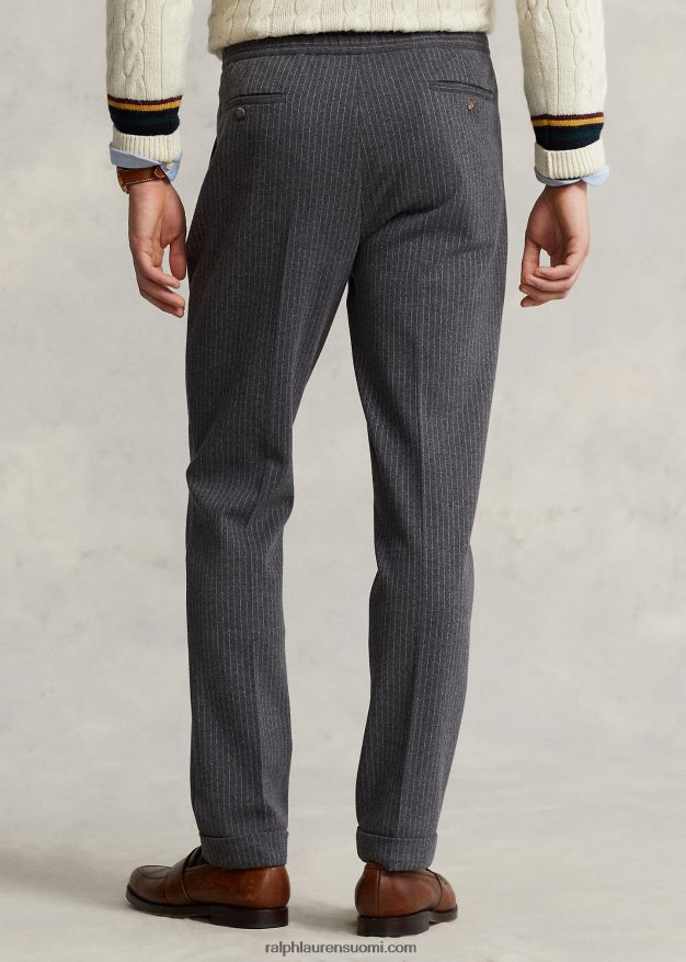 Ralph Lauren miehet neularaitainen pukuhousut 0Z24ZR8599 tummanharmaa