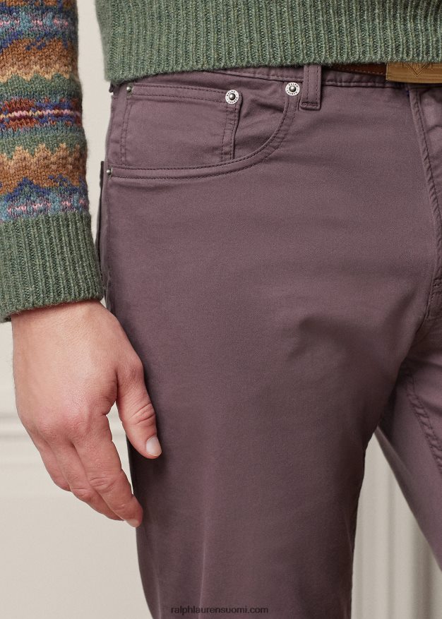 Ralph Lauren miehet ohuet joustavat dobby-housut 0Z24ZR86 violetti salvia