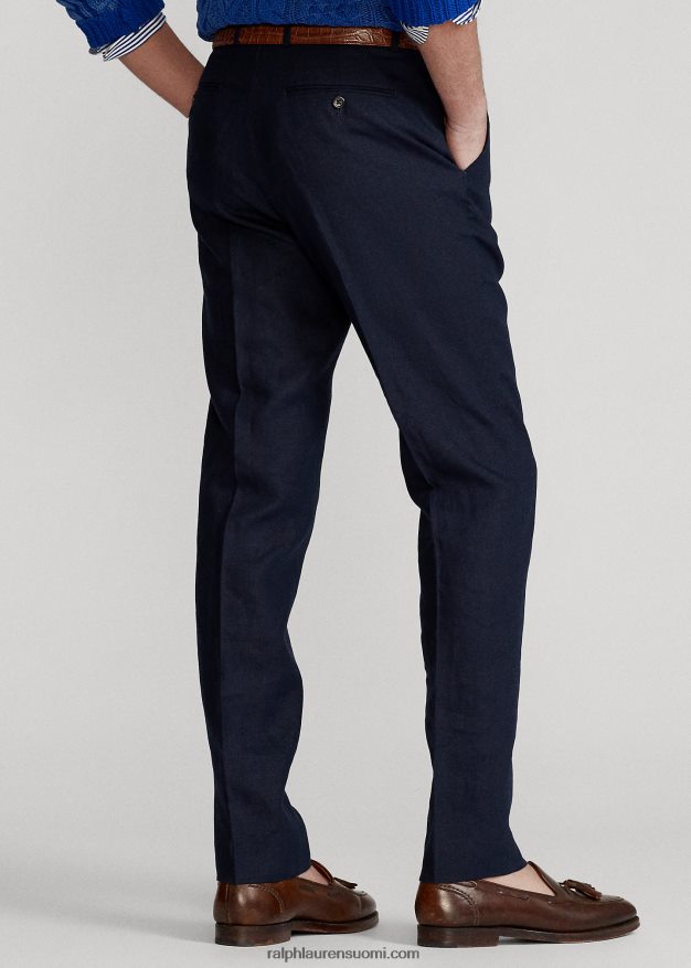 Ralph Lauren miehet pellavapukuhousut 0Z24ZR1036 tumma laivasto