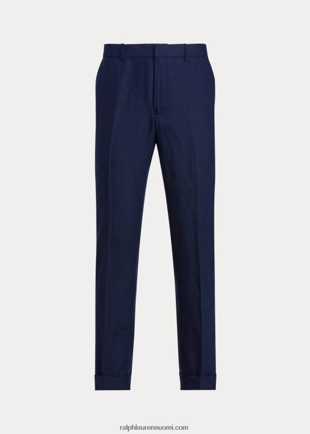 Ralph Lauren miehet pellavapukuhousut 0Z24ZR1075 laivasto