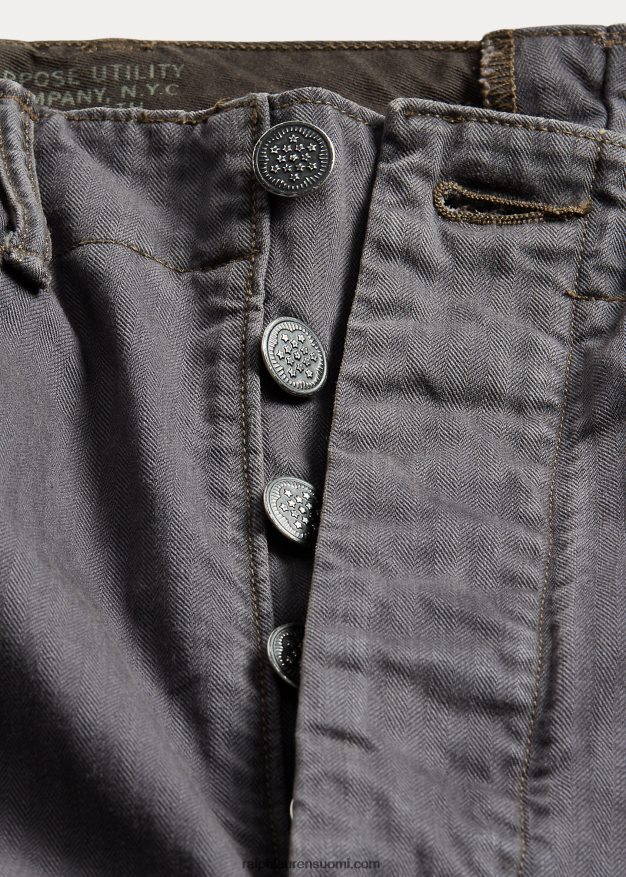 Ralph Lauren miehet pelto kalanruototvillihousut 0Z24ZR1754 pesty mustaksi