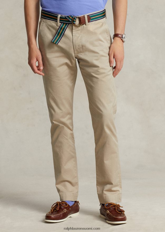 Ralph Lauren miehet pestyt stretch chino housut kaikki sopivat 0Z24ZR8387 khaki rusketus