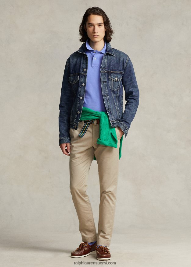 Ralph Lauren miehet pestyt stretch chino housut kaikki sopivat 0Z24ZR8387 khaki rusketus