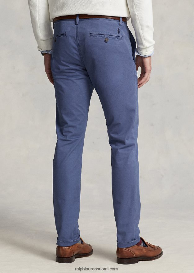 Ralph Lauren miehet pestyt stretch chino housut kaikki sopivat 0Z24ZR8394 vaalea laivasto
