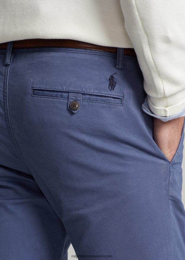 Ralph Lauren miehet pestyt stretch chino housut kaikki sopivat 0Z24ZR8394 vaalea laivasto