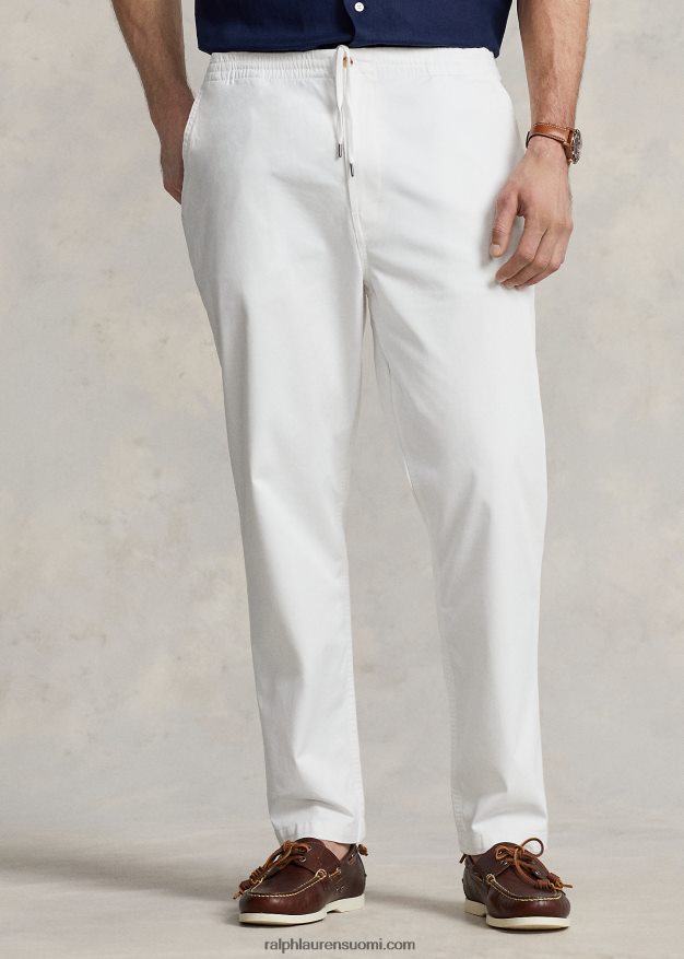 Ralph Lauren miehet polo prepster stretch klassinen istuvuus housut 0Z24ZR1907 kannenpesuaine valkoinen