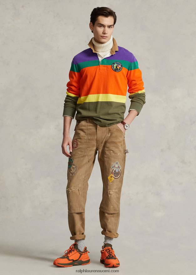 Ralph Lauren miehet rento istuvuus ahdistunut kangashousut 0Z24ZR8516