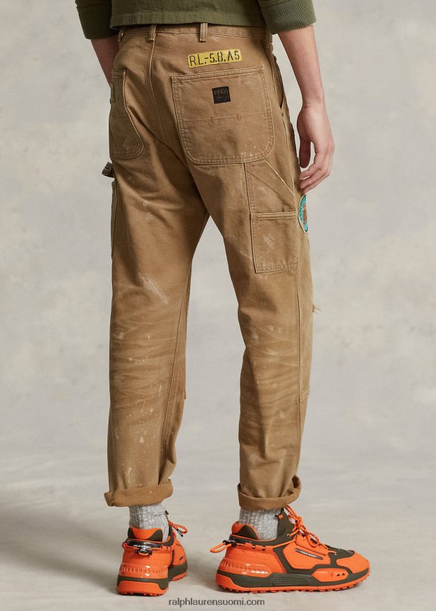 Ralph Lauren miehet rento istuvuus ahdistunut kangashousut 0Z24ZR8516