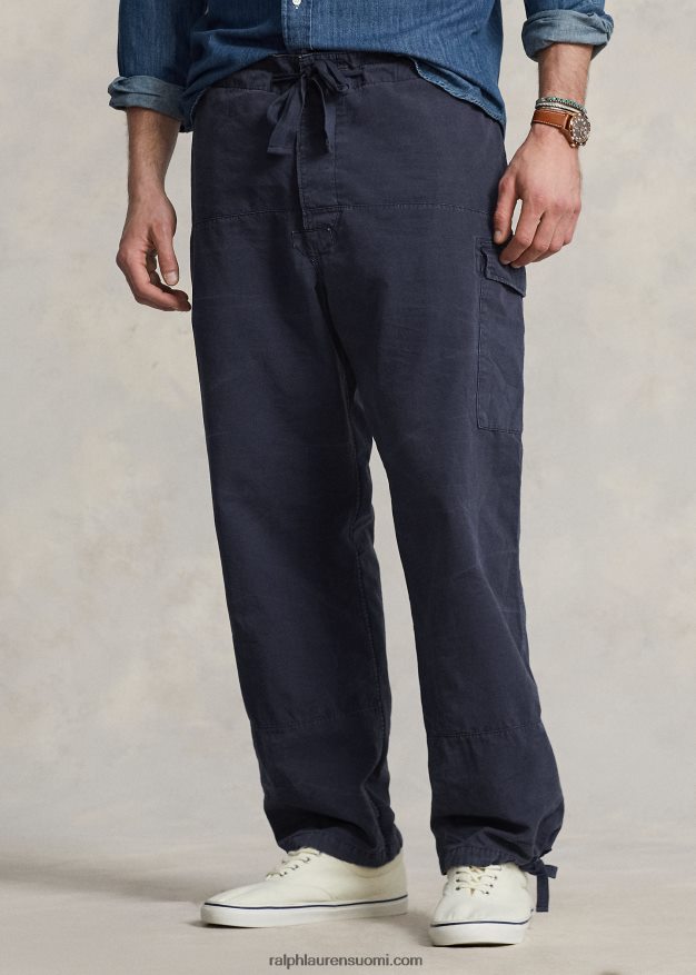 Ralph Lauren miehet rento istuvuus canvas cargo housut 0Z24ZR1356 newportin laivasto