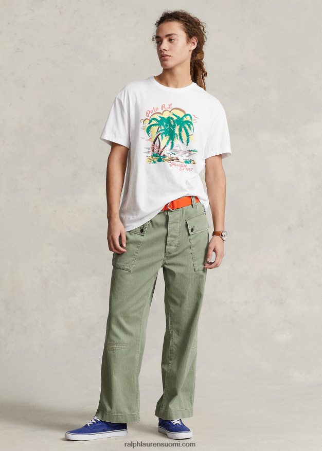 Ralph Lauren miehet rento istuvuus cargo-housuissa 0Z24ZR1121 vaaleanvihreä
