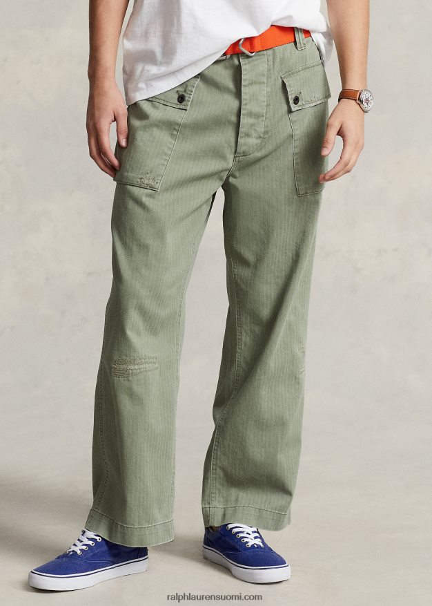Ralph Lauren miehet rento istuvuus cargo-housuissa 0Z24ZR1121 vaaleanvihreä