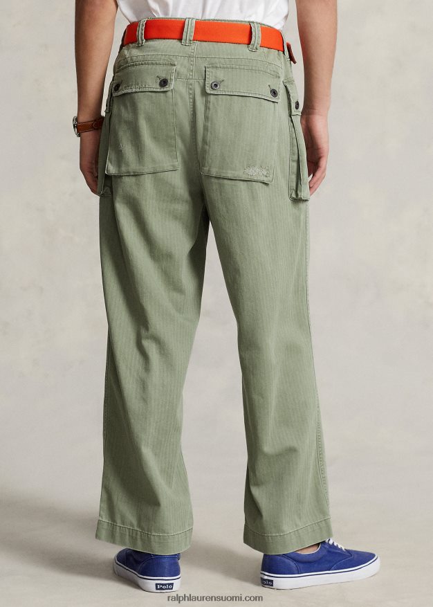 Ralph Lauren miehet rento istuvuus cargo-housuissa 0Z24ZR1121 vaaleanvihreä