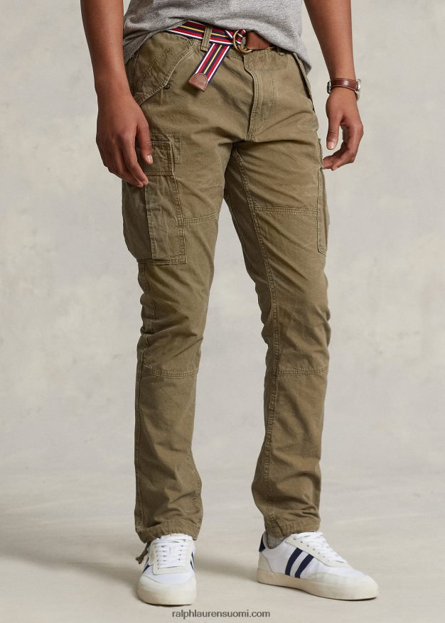 Ralph Lauren miehet slim fit canvas cargo housut 0Z24ZR503 ulkona oliivi