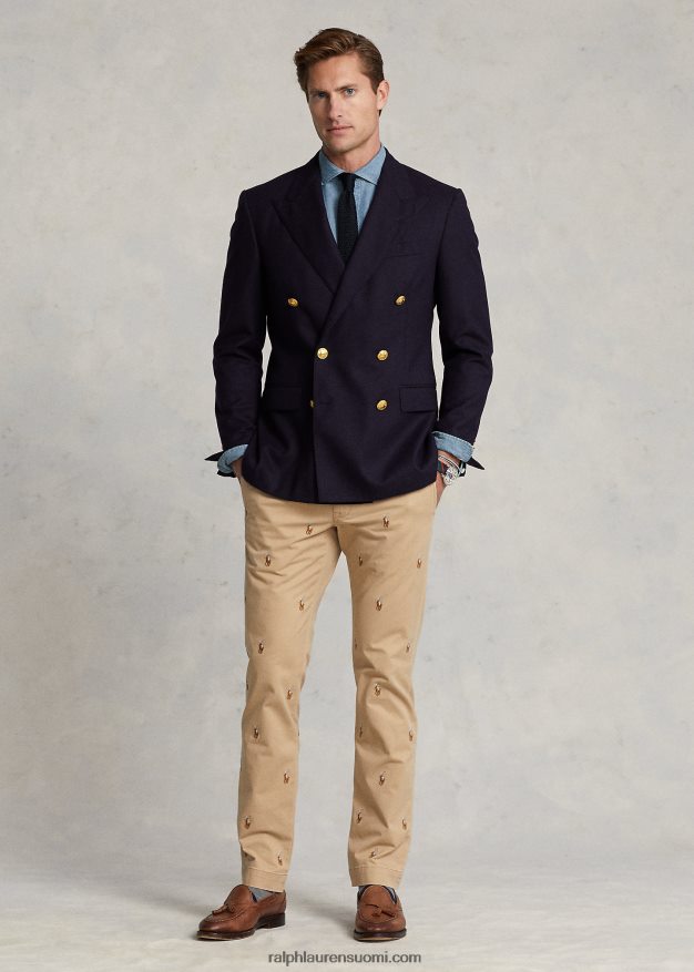 Ralph Lauren miehet stretch slim fit polo poni chino housut 0Z24ZR910 vintage khaki aopp