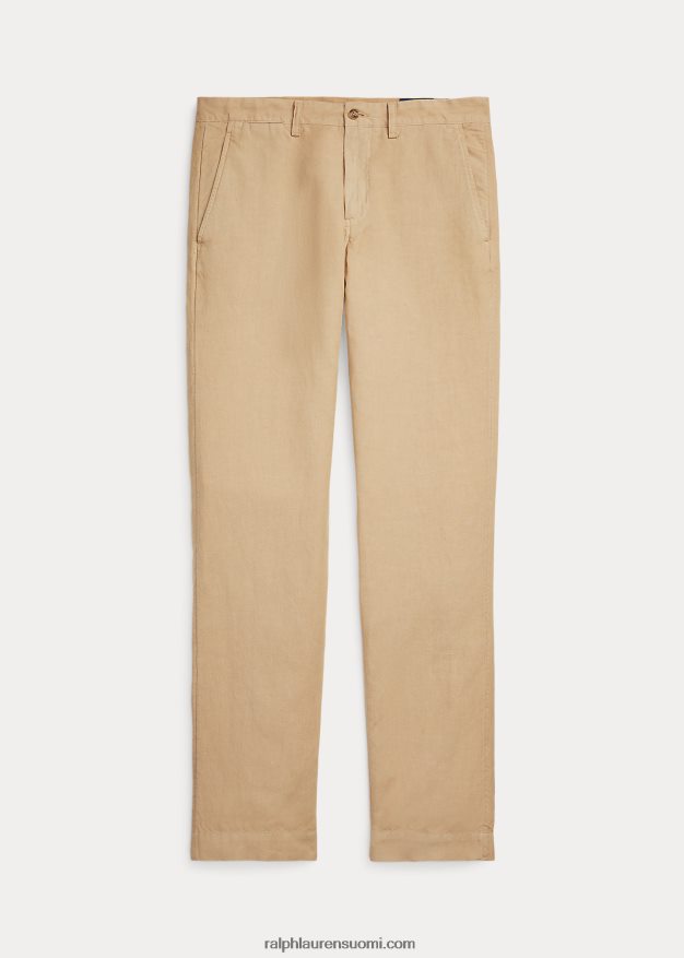 Ralph Lauren miehet suora istuvuus pellava-puuvillahousut 0Z24ZR483 vintage khaki