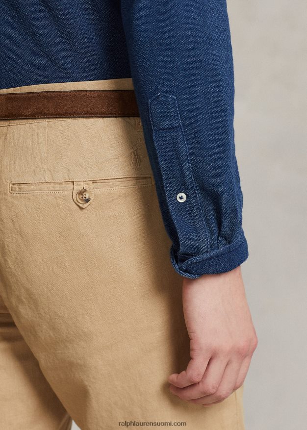 Ralph Lauren miehet suora istuvuus pellava-puuvillahousut 0Z24ZR483 vintage khaki