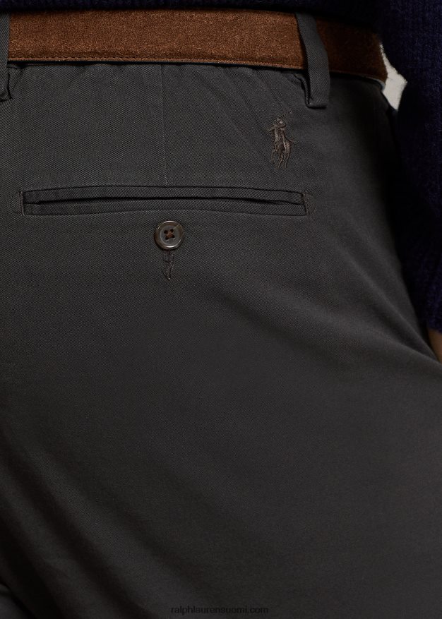 Ralph Lauren miehet suorat joustavat chino-housut 0Z24ZR739 kivi musta