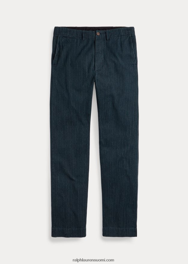 Ralph Lauren miehet upseeri neularaitainen kalanruotohousut 0Z24ZR1698 indigo neularaita