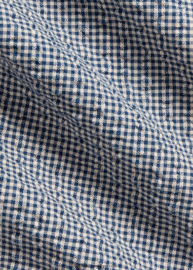 Ralph Lauren miehet upseeri seersucker housut 0Z24ZR1697 sininen/kerma