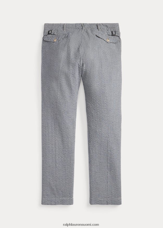 Ralph Lauren miehet upseeri seersucker housut 0Z24ZR1697 sininen/kerma