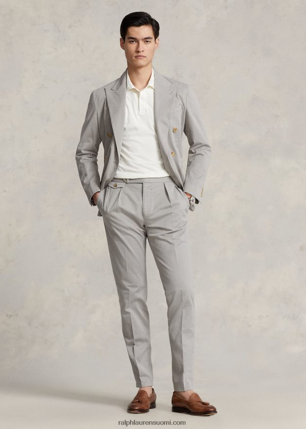 Ralph Lauren miehet vaatevärjätty joustava chino-housu 0Z24ZR823 harmaata sumua
