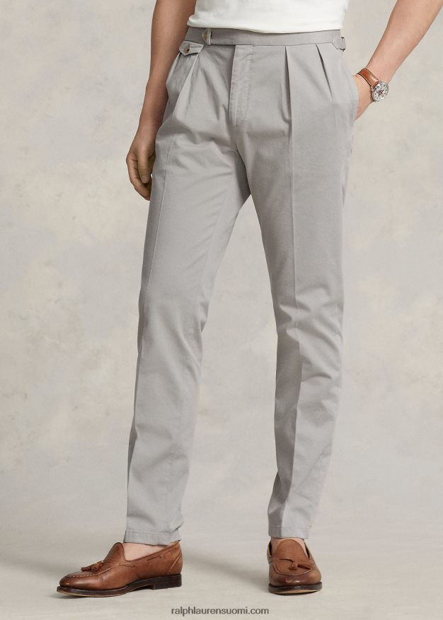 Ralph Lauren miehet vaatevärjätty joustava chino-housu 0Z24ZR823 harmaata sumua