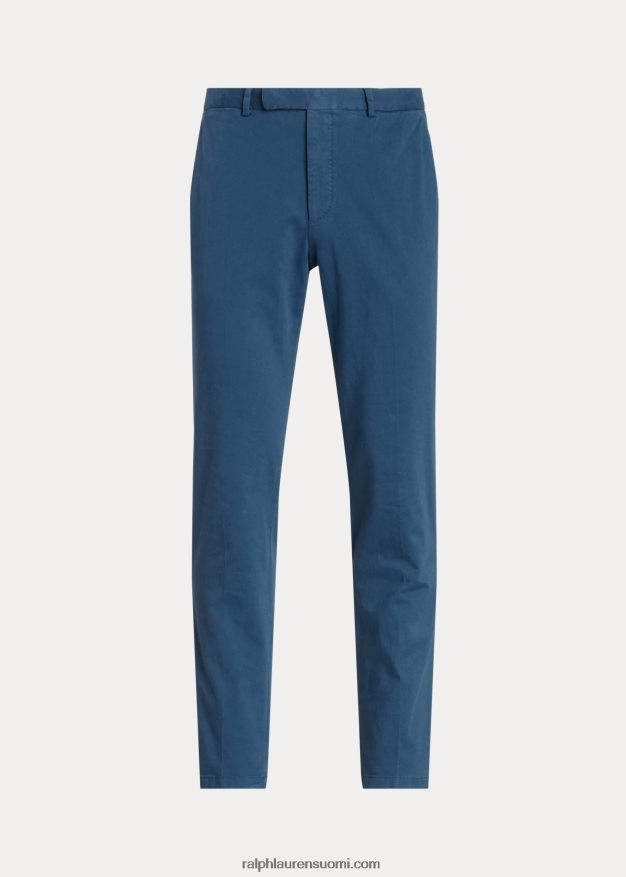 Ralph Lauren miehet vaatevärjätty joustava chino-pukuhousut 0Z24ZR1102 kiiltävä sininen