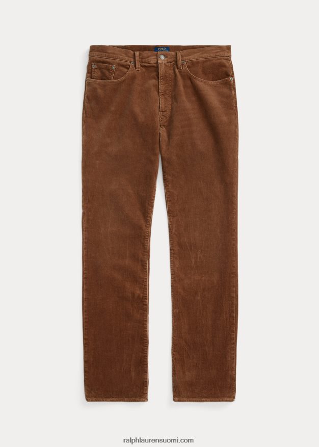 Ralph Lauren miehet varic ohuet, suorat vakosamettihousut 0Z24ZR1928 seepia