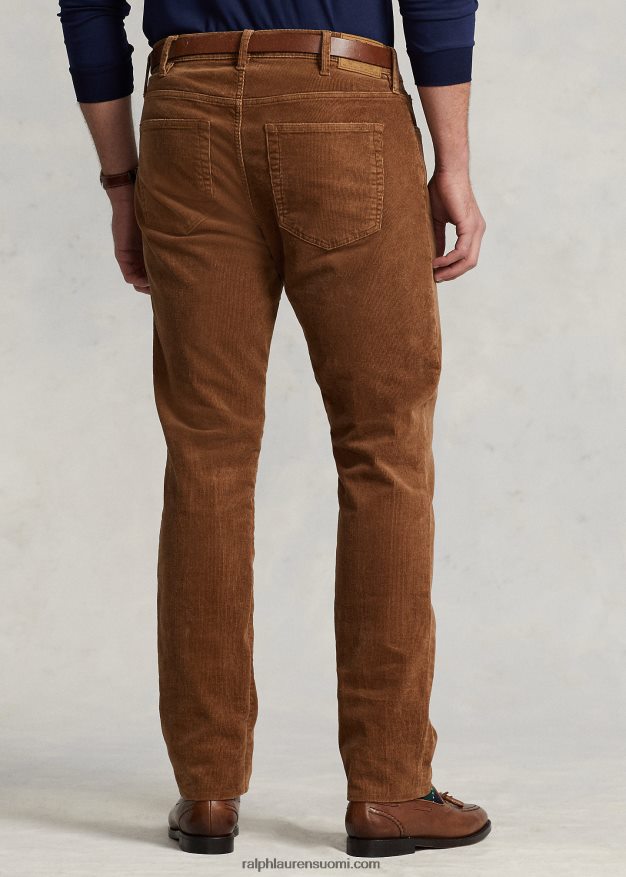 Ralph Lauren miehet varic ohuet, suorat vakosamettihousut 0Z24ZR1928 seepia