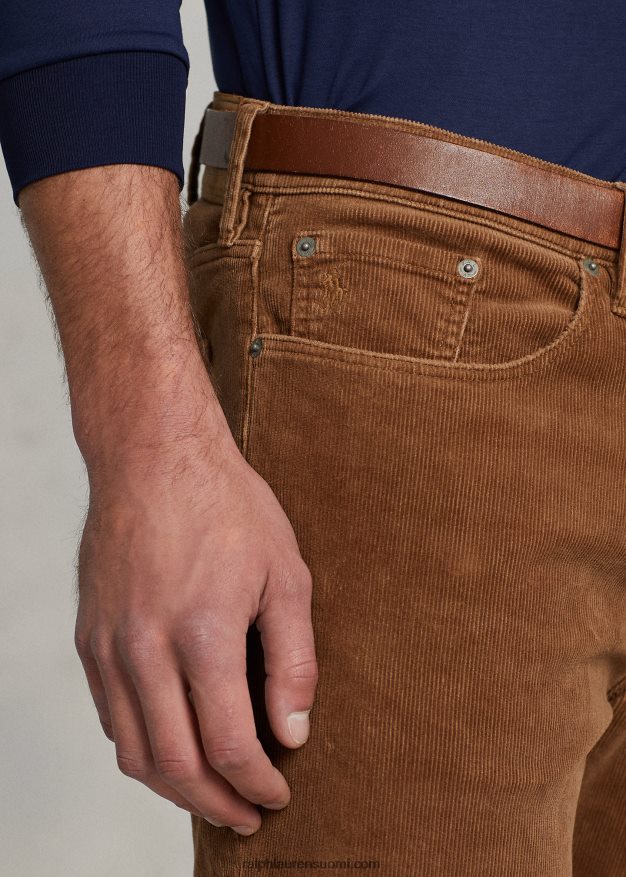 Ralph Lauren miehet varic ohuet, suorat vakosamettihousut 0Z24ZR1928 seepia