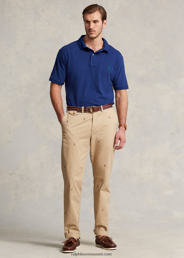 Ralph Lauren miehet venyvät klassiset poloponin chinohousut 0Z24ZR1386 vintage khaki