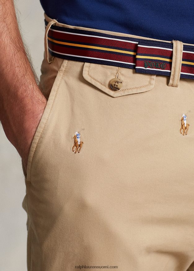 Ralph Lauren miehet venyvät klassiset poloponin chinohousut 0Z24ZR1386 vintage khaki