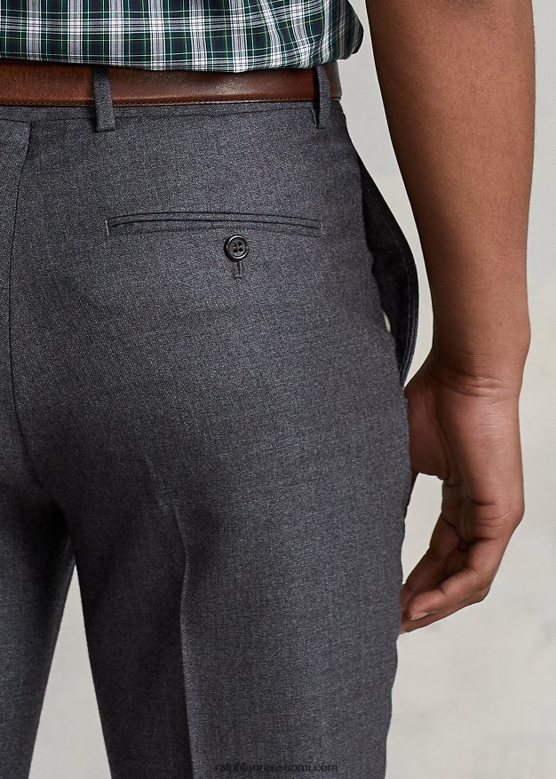 Ralph Lauren miehet villaiset oxford-pukuhousut 0Z24ZR570 keskiharmaa