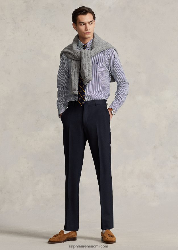 Ralph Lauren miehet villaiset oxford-pukuhousut 0Z24ZR571 laivasto