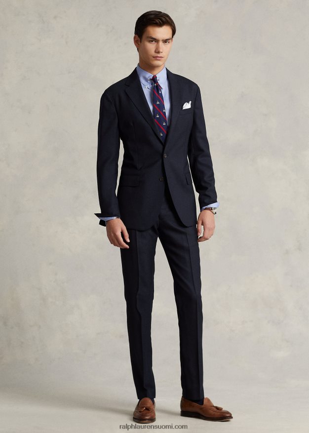 Ralph Lauren miehet villaiset oxford-pukuhousut 0Z24ZR712 laivasto